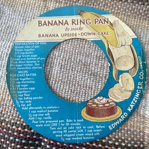 Vtg Edward Katzinger Tin Pan Co Chicago Ring Pan Insert Banana Cake